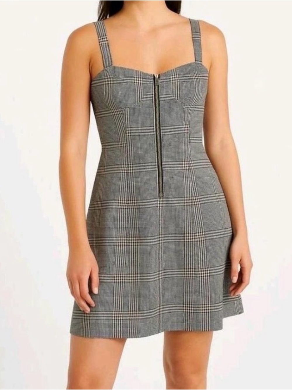 Abercrombie & Fitch Houndstooth Glen Plaid Mini Dress Size Medium Academia Twee